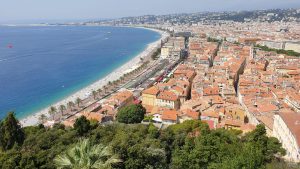 Vue aérienne de la Promenade des Anglais à Nice